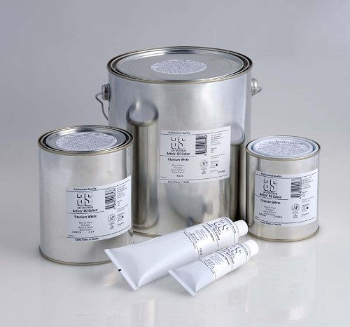 Artist Oil Paint 1L Tub of Titanium White, premium quality for vibrant and lasting artwork by Art Spectrum, made in Australia.