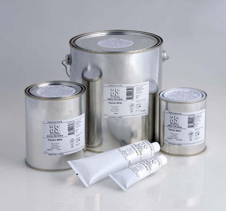 Thick, vibrant Artist Oil Paint in Tit White No 2, perfect for professional and hobbyist use.