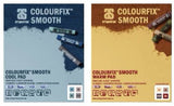 As Colourfix Smooth Pad for artists, 12 sheets 24x30 cm, 340 GSM, ideal for pastels, acrylics, and more.