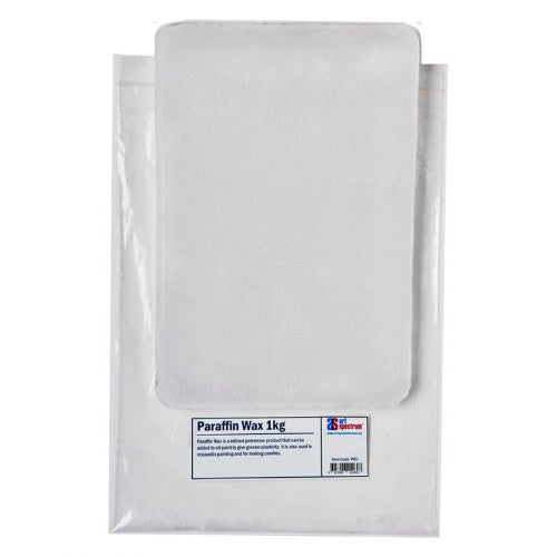 High-quality 1 kilo paraffin wax, ideal for candlemaking, modeling, and encaustic painting.