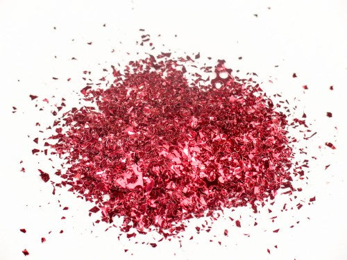 Vibrant red confetti glitter in a 500ml jar for crafting, scrapbooking, and festive decorations. Non-toxic and versatile.