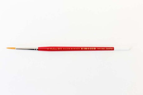 Dalon Sd77 Brush No.4 for watercolour and acrylic, featuring tapered filaments for precise application and superior control.
