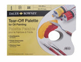 Disposable tear-off palette featuring 50 sheets of smooth parchment for easy oil paint mixing and cleanup.