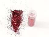 Vibrant 1kg red glitter for arts, crafts, and DIY projects, ensuring beautiful shimmer and even coverage.