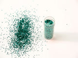 Aqua glitter in a 10gm package, perfect for adding shimmering effects to craft projects and decorations.