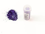 Ultra-fine purple glitter in a 10g package, perfect for crafting and adding sparkle to projects.