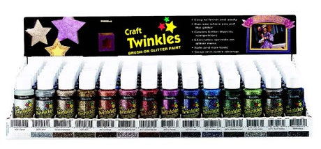 Craft Twinkles 2oz Crystal glitter for crafting, adds sparkle to fabrics, non-toxic, ideal for various DIY projects.