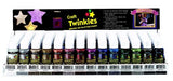 Craft Twinkles 2oz Silver glitter paint, featuring large silver flakes for vibrant sparkle in arts and crafts projects.