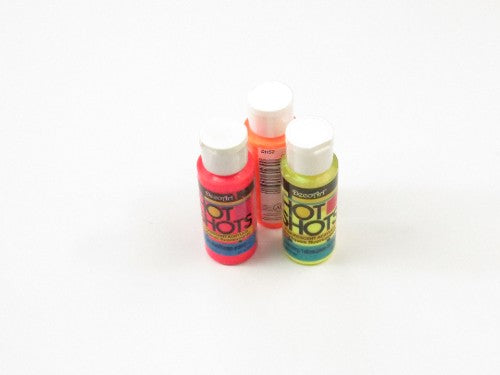 Vibrant 2oz Scorching Yellow acrylic paint, perfect for eye-catching art projects and easy cleanup with soap and water.