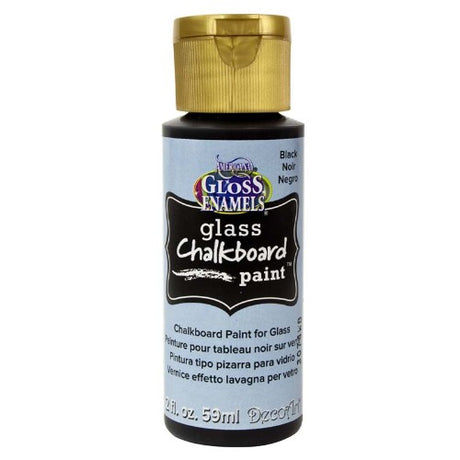 Acrylic chalkboard paint in sleek black slate, perfect for DIY projects and transforming surfaces into functional art.