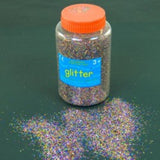 Giant Glitter Shaker 250gm Multi featuring vibrant, non-toxic glitter for all ages, perfect for crafting and celebrations.