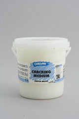 Derivan 1ltr Acrylic Cracking Medium for texture-rich, dynamic effects in paintings on canvas and wood surfaces.