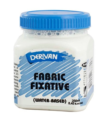 Derivan 250ml Fabric Fixative for vibrant, long-lasting fabric creations, ideal for artists and crafters.