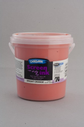 Ink - Derivan Screen Ink 1l Bright Orange