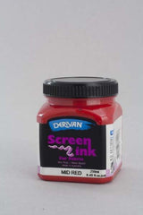 Ink - Derivan Screen Ink 250ml Mid Red