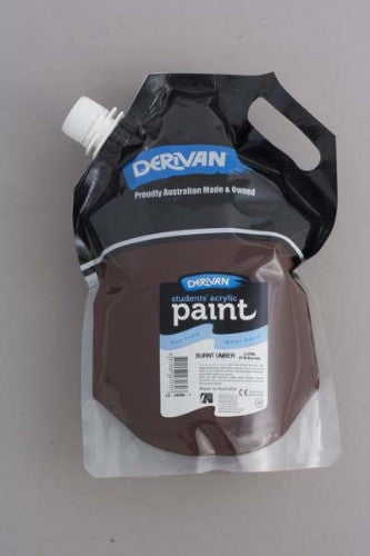 2L eco-friendly burnt umber acrylic paint for artists, perfect for blending and various painting techniques.