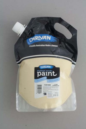 Derivan Student Acrylic Paint 2L Eco Flesh Base, ideal for vibrant color mixing and versatile art techniques.