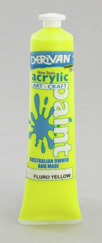 Acrylic Paint - Derivan Stu 75ml Fluro Yellow