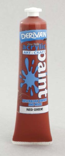 Derivan Stu 75ml Red Oxide acrylic paint, perfect for vibrant artwork and various techniques, ideal for artists of all levels.