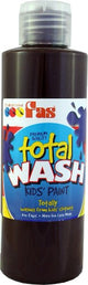 FAS Total Wash 250ml Brown kids' paint, vibrant, non-toxic, easily washable from fabrics for mess-free creative fun.