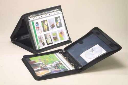 Hcp-03 Filex Calendar Portfolio A3: Stylish and durable document organizer with D-ring clips and space for 10 sleeves.