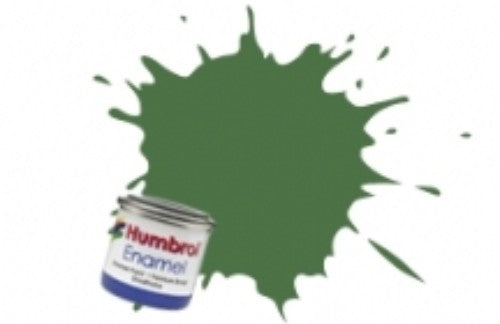 14ml tin of Humbrol Enamel 88 Deck Green paint, ideal for modeling projects with a rich, durable finish.