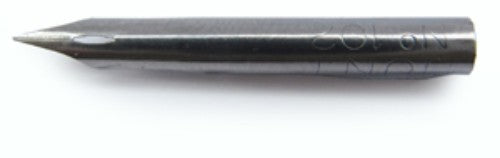 Pack of 12 Hunt Nibs #102, ideal for calligraphy and illustration with various line widths and smooth ink flow.