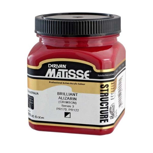 Matisse Str 250ml Brilliant Alizarin S3 Acrylic Paint, vibrant red for artists, smooth application, high-quality archival pigments.