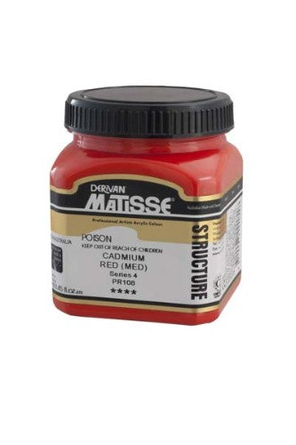 Acrylic Paint - Matisse Str 250ml Cad Red Medium S4