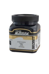 Matisse Structure Acrylic Paint in Ivory Black, 250ml, offers a rich impasto texture for vibrant, archival-quality artwork.