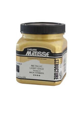 Matisse Structure 250ml Metallic Light Gold Acrylic Paint, perfect for adding luxurious color and texture to any art project.