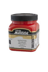 Matisse Structure Acrylic Paint 250ml in Napthol Scarlet S3, vibrant red for bold artworks with excellent lightfastness.