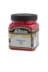 Vibrant Matisse Structure Acrylic Paint in Primary Red, ideal for textured artwork with exceptional lightfastness.