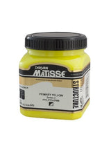 Vibrant Matisse Structure Acrylic Paint in Primary Yellow S2, perfect for bold strokes and lasting artistry.