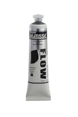 Matisse Flow Acrylic Paint in Carbon Black S1, 75ml tube, perfect for smooth brushstrokes and versatile techniques.