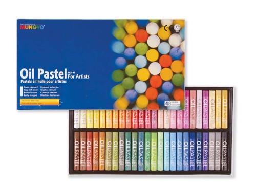 Artist Oil Pastel Set with 48 vibrant pastels for blending, ideal for various surfaces and artistic expressions.