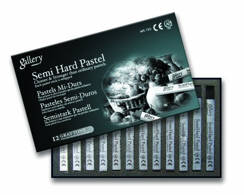 Artist Pastel Set - Gallery Semi Hard Pastel Greytone Mpl-12