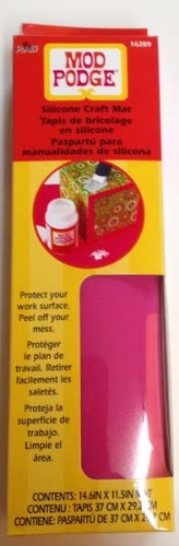 Mod Podge Silicon Craft Mat 14.6x11.5 protects surfaces, resists stains, and cleans up easily for versatile crafting.