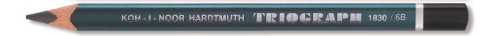 1830 Triograph 6B Graphite Pencil Set, ideal for artists with smooth application for deep shadows and bold contrasts.