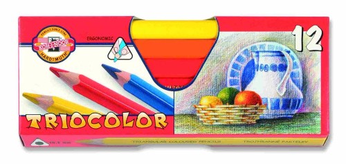 3152/12s Tricolour Triangular Pencils