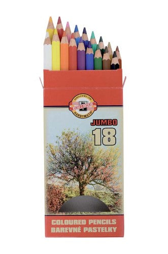 Set of 18 Omega Pencils featuring vibrant color leads, durable for school use, perfect for young artists and creativity.