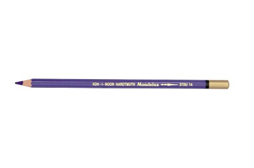 Mondeluz Aquarelle Pencil in Blue Violet, a versatile water-soluble pencil ideal for vibrant watercolor effects.