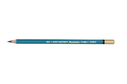 Mondeluz Aquarelle Pencil in Blue Green, ideal for vibrant watercolor techniques and blending in art projects.