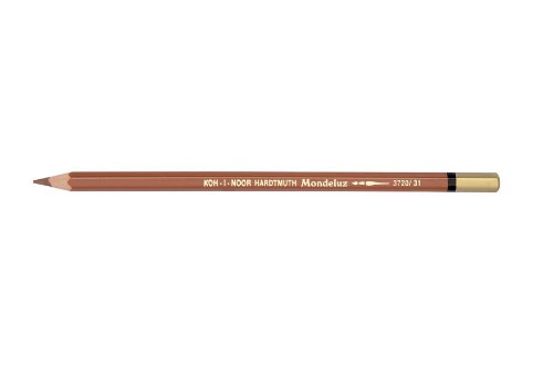 Mondeluz Aquarelle Pencil in Light Brown, a versatile water-soluble pencil for vibrant, smooth watercolor effects.