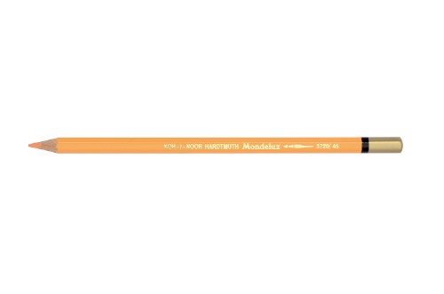 Mondeluz Aquarelle Pencil in Light Orange, featuring vibrant water-soluble pigments for smooth application and blending effects.