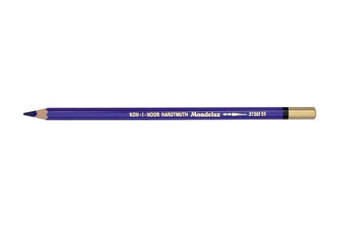 Mondeluz Aquarelle Pencil in Permanent Blue, ideal for vibrant watercolor effects and comfortable grip for artists.