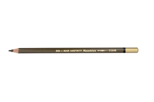 Mondeluz Aquarelle Pencil in Burnt Umber, perfect for sketching, shading, and blending with high-quality pigment dispersion.