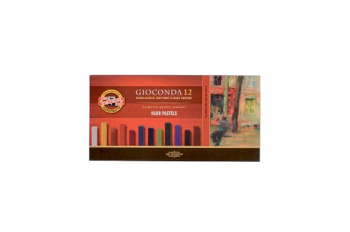 Gioconda Oil Chalks set of 12 vibrant, pigmented pastels for art on paper and canvas, ideal for blending and layering.