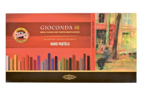 Gioconda Oil Chalks 48s set featuring vibrant colors for artists, ideal for various surfaces and mixed media techniques.