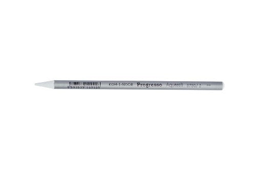 Progresso Aquarelle white pencils, pack of 12, water-soluble for vibrant watercolor effects and smooth application.